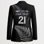 New Zealand Rugby Custom Blazer Glory Be To Black Silver-fern - Aussie Hoodie