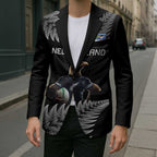 New Zealand Rugby Custom Blazer Glory Be To Black Silver-fern - Aussie Hoodie