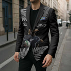 New Zealand Rugby Custom Blazer Glory Be To Black Silver-fern - Aussie Hoodie
