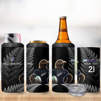 New Zealand Rugby Custom 4 in 1 Can Cooler Tumbler Glory Be To Black Silver-fern - Aussie Hoodie