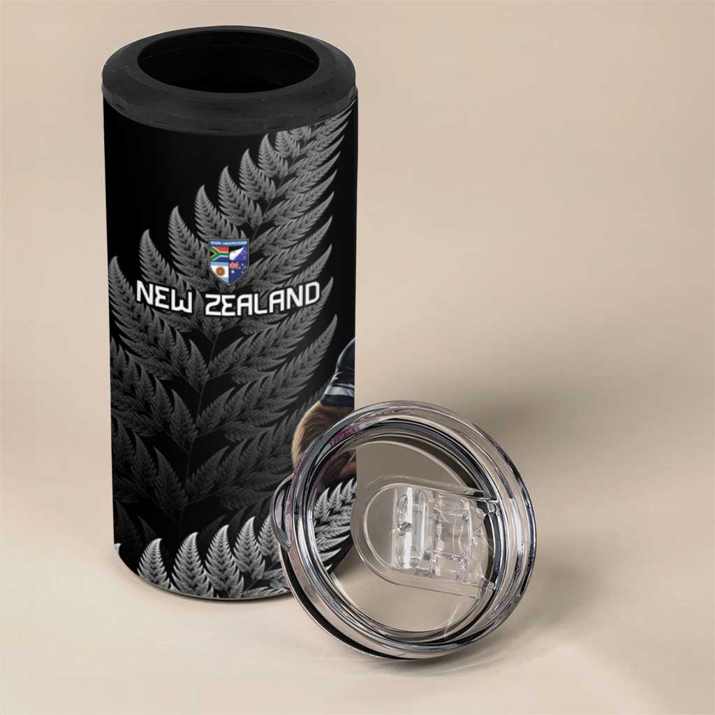 New Zealand Rugby Custom 4 in 1 Can Cooler Tumbler Glory Be To Black Silver-fern - Aussie Hoodie
