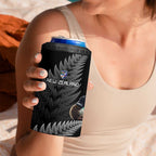 New Zealand Rugby Custom 4 in 1 Can Cooler Tumbler Glory Be To Black Silver-fern - Aussie Hoodie