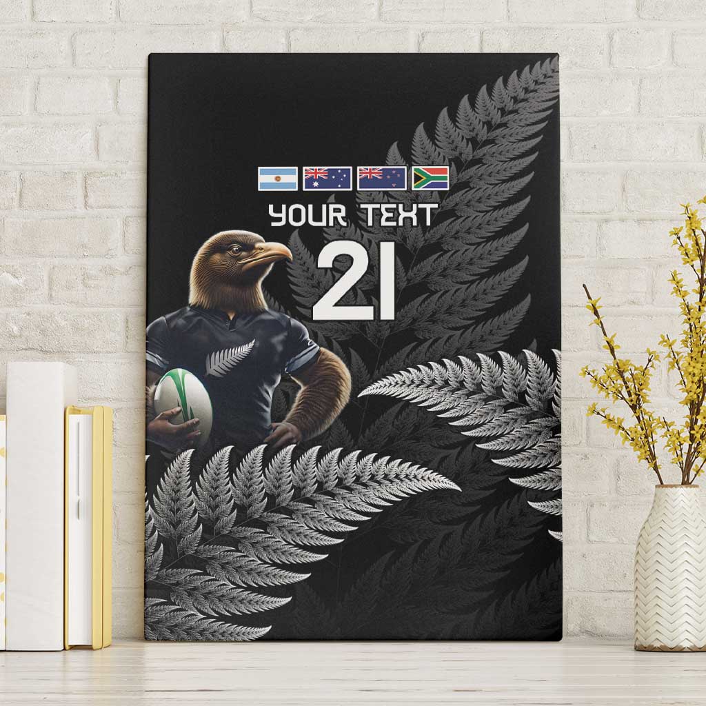 New Zealand Rugby Custom Canvas Wall Art Glory Be To Black Silver-fern - Aussie Hoodie