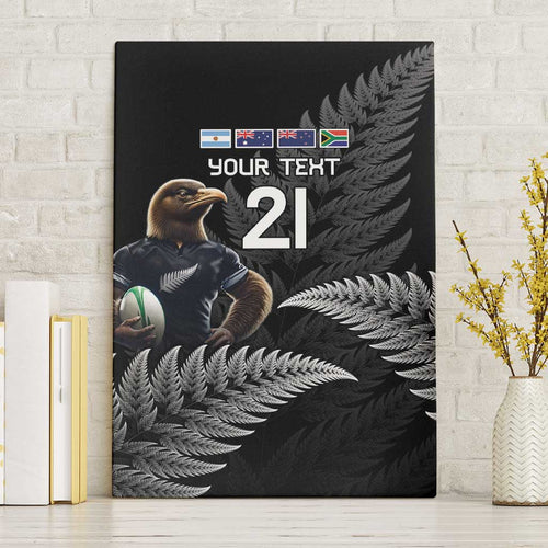 New Zealand Rugby Custom Canvas Wall Art Glory Be To Black Silver-fern - Aussie Hoodie