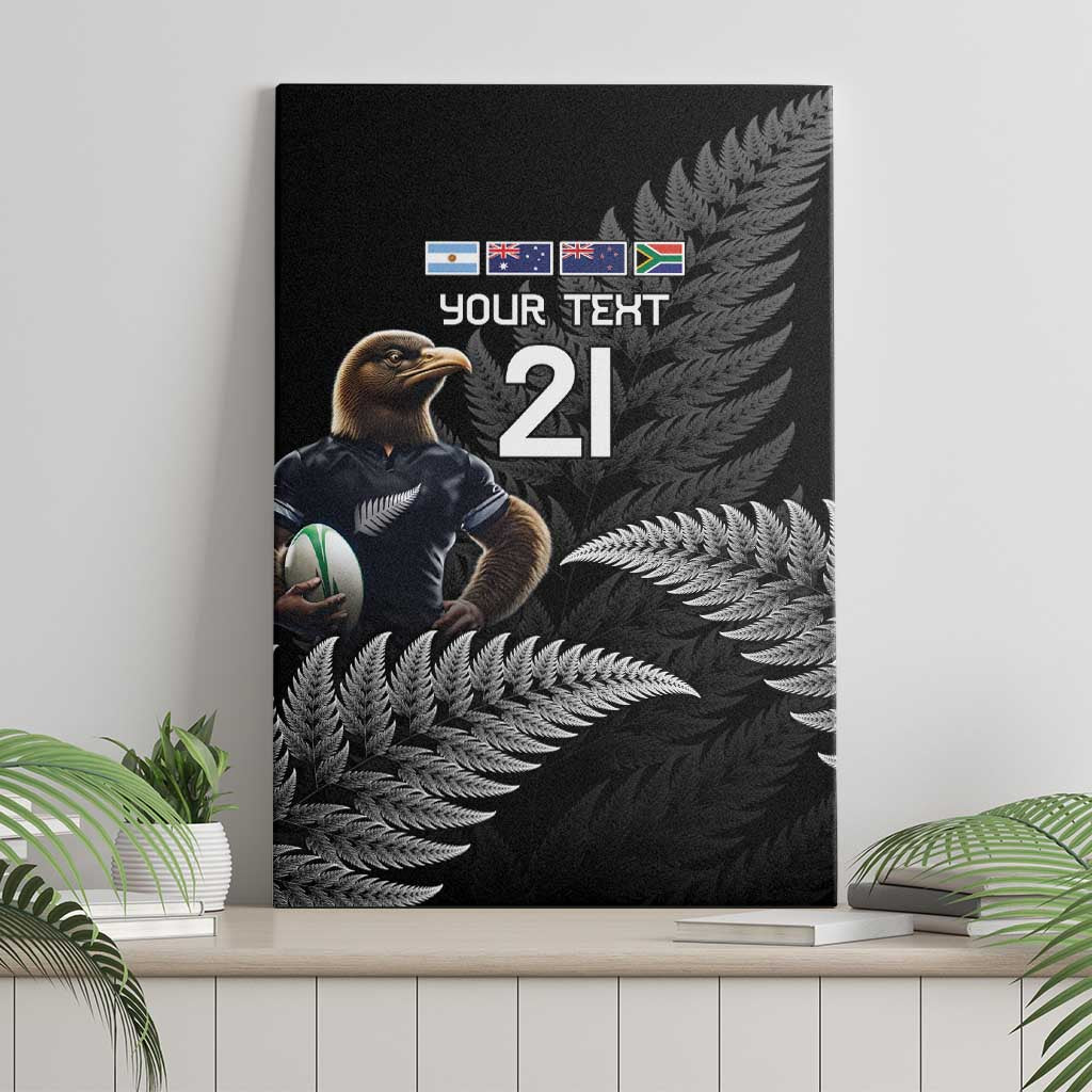 New Zealand Rugby Custom Canvas Wall Art Glory Be To Black Silver-fern - Aussie Hoodie