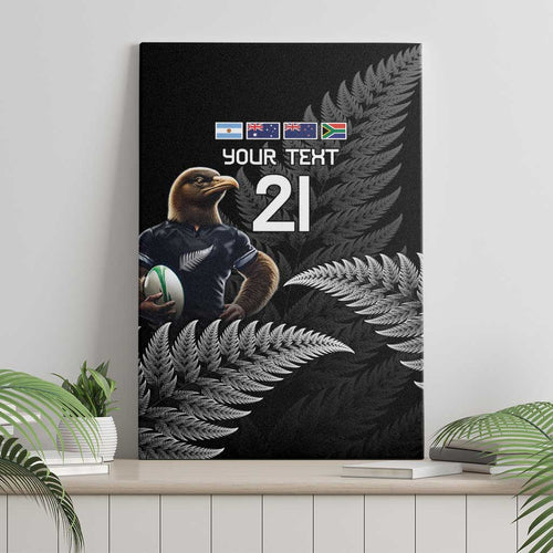 New Zealand Rugby Custom Canvas Wall Art Glory Be To Black Silver-fern - Aussie Hoodie