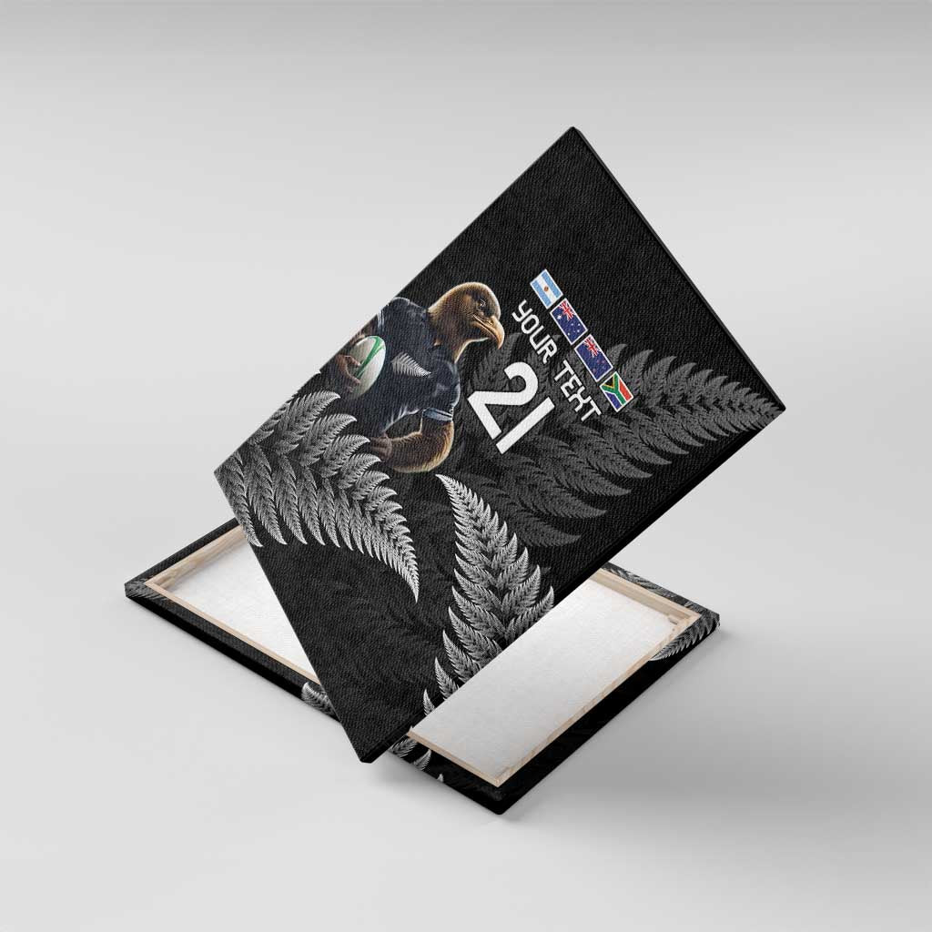 New Zealand Rugby Custom Canvas Wall Art Glory Be To Black Silver-fern - Aussie Hoodie