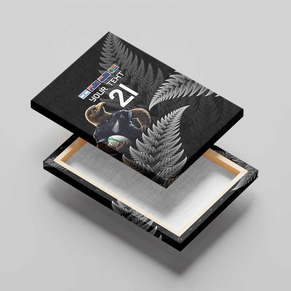 New Zealand Rugby Custom Canvas Wall Art Glory Be To Black Silver-fern - Aussie Hoodie