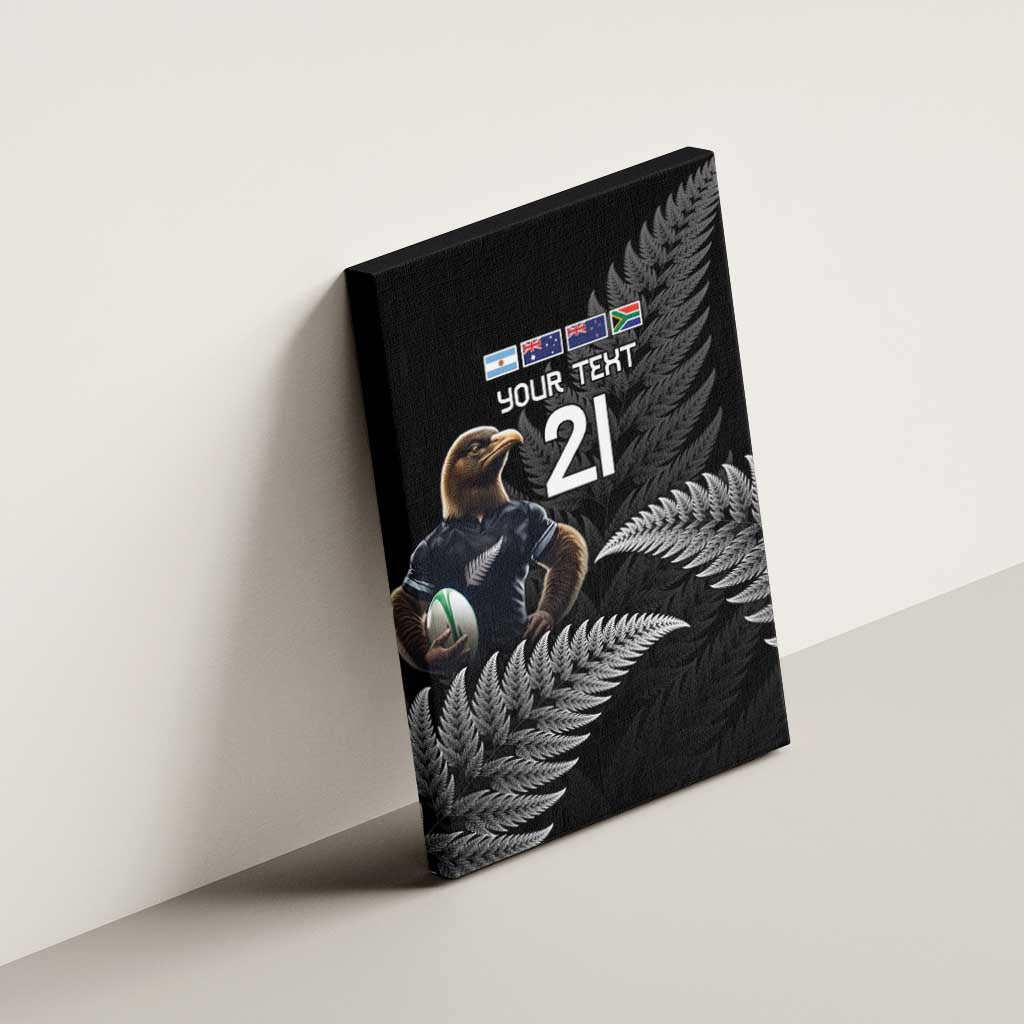 New Zealand Rugby Custom Canvas Wall Art Glory Be To Black Silver-fern - Aussie Hoodie