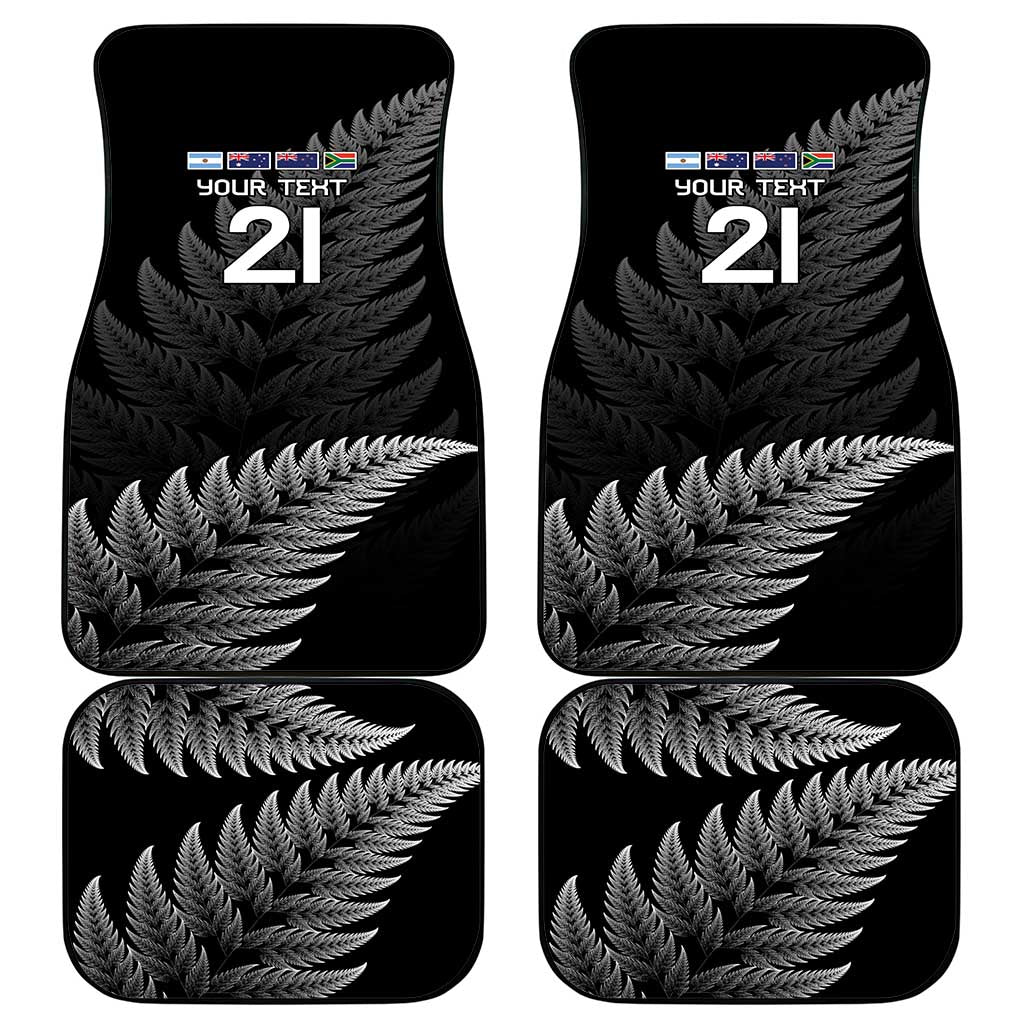 New Zealand Rugby Custom Car Mats Glory Be To Black Silver-fern - Aussie Hoodie
