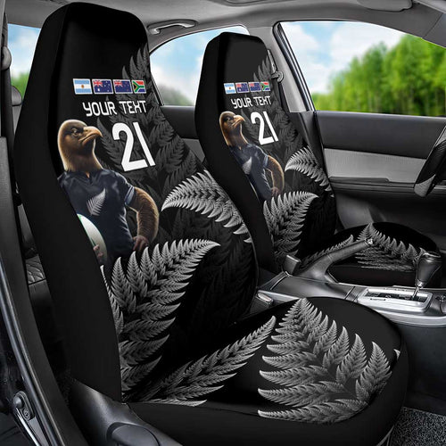 New Zealand Rugby Custom Car Seat Cover Glory Be To Black Silver-fern - Aussie Hoodie