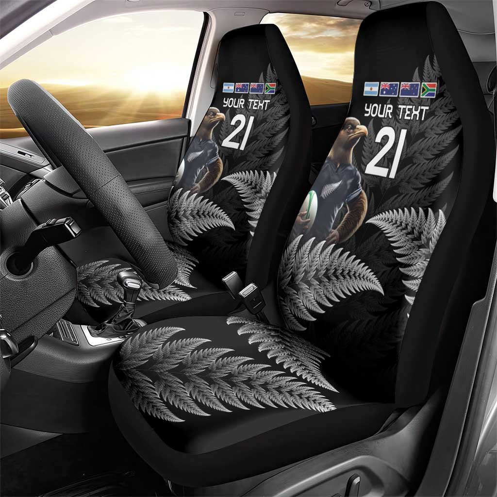 New Zealand Rugby Custom Car Seat Cover Glory Be To Black Silver-fern - Aussie Hoodie