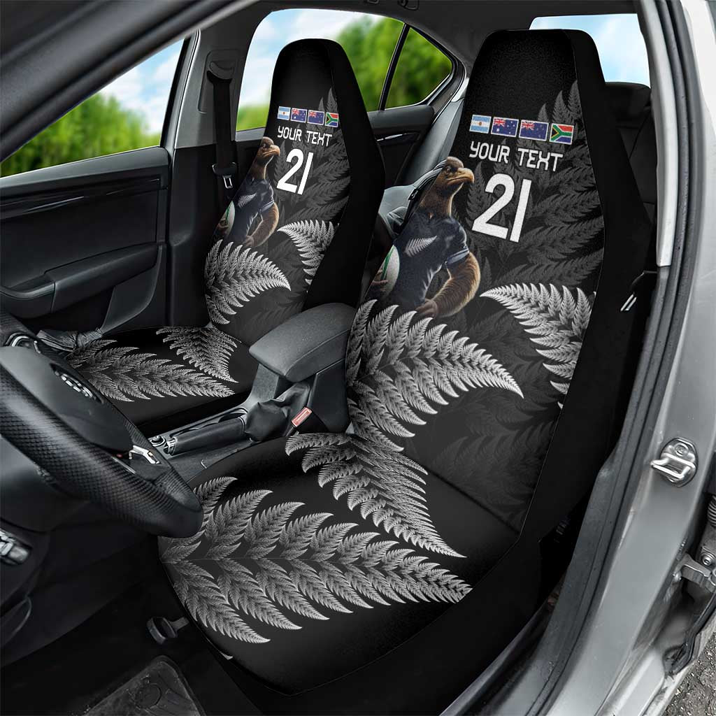 New Zealand Rugby Custom Car Seat Cover Glory Be To Black Silver-fern - Aussie Hoodie