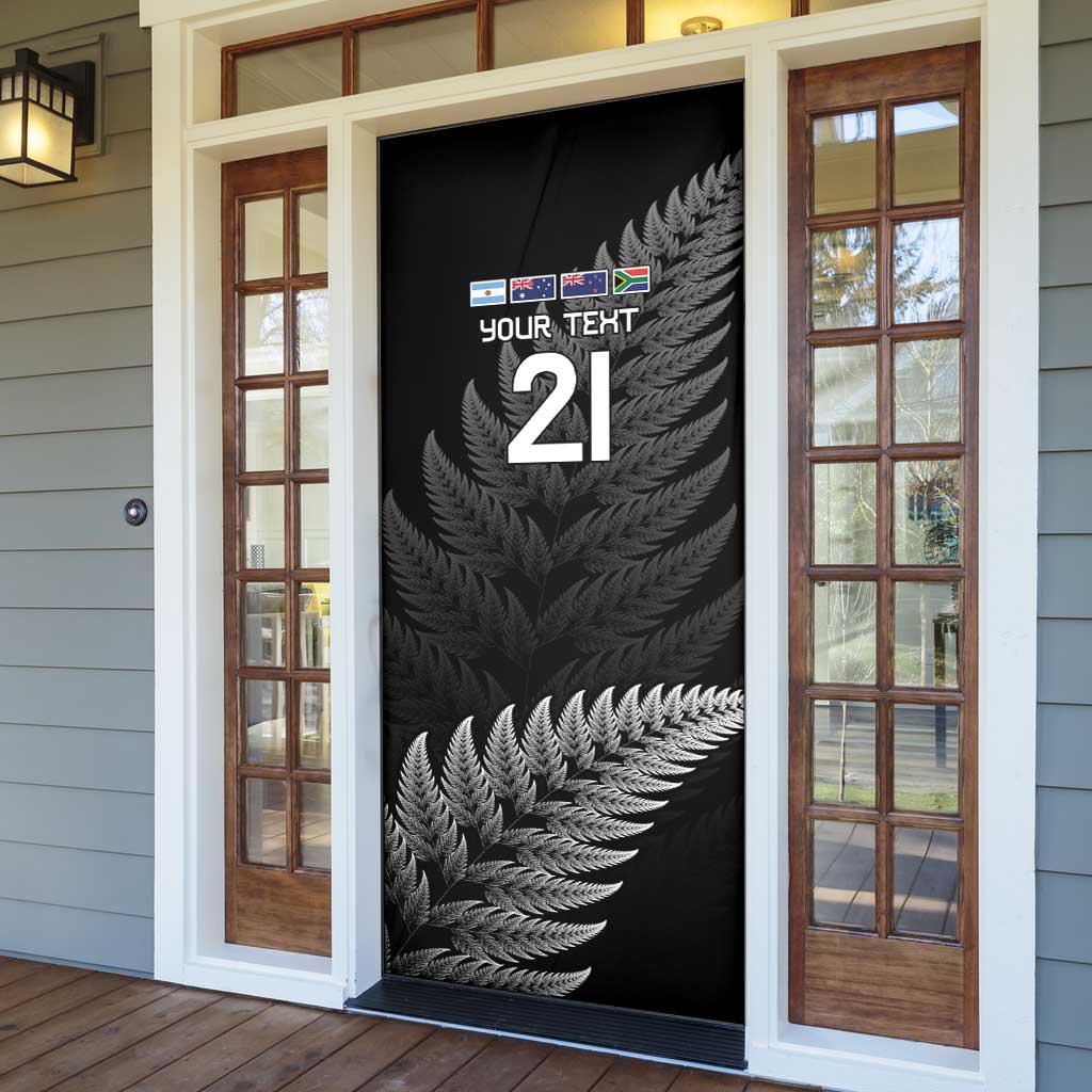 New Zealand Rugby Custom Door Cover Glory Be To Black Silver-fern - Aussie Hoodie