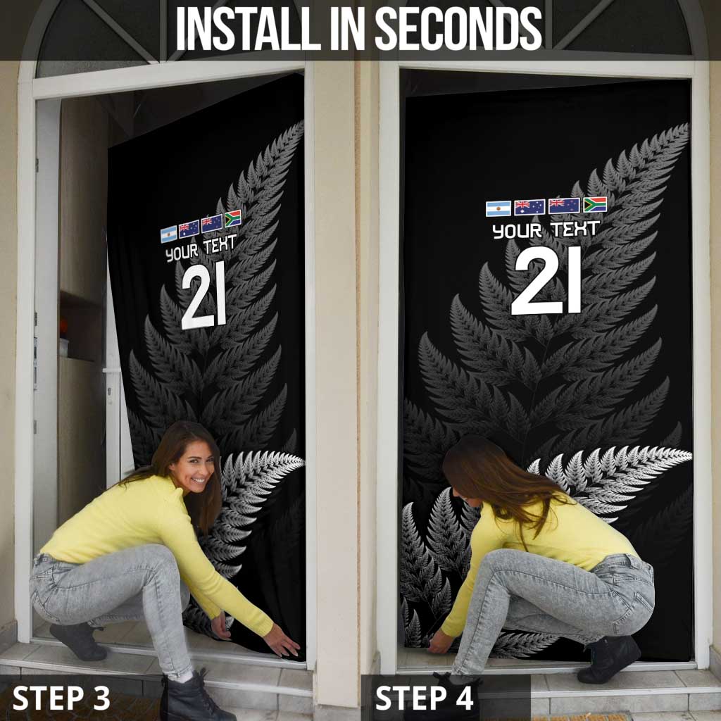 New Zealand Rugby Custom Door Cover Glory Be To Black Silver-fern - Aussie Hoodie