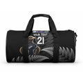 New Zealand Maori Rugby Custom Duffle Bag Glory Be To Black Silver-fern