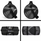 New Zealand Maori Rugby Custom Duffle Bag Glory Be To Black Silver-fern