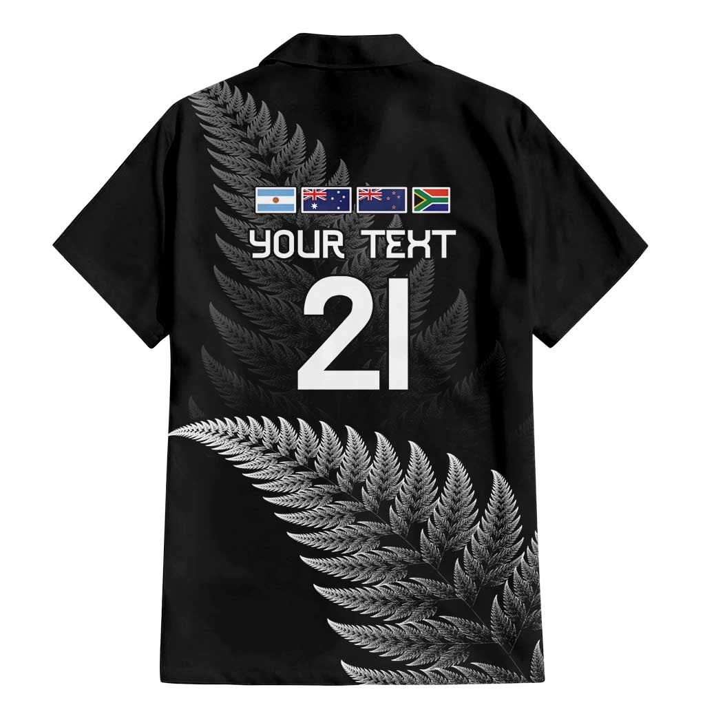 New Zealand Rugby Custom Family Matching Mermaid Dress and Hawaiian Shirt Glory Be To Black Silver-fern - Aussie Hoodie