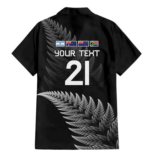 New Zealand Rugby Custom Family Matching Mermaid Dress and Hawaiian Shirt Glory Be To Black Silver-fern - Aussie Hoodie