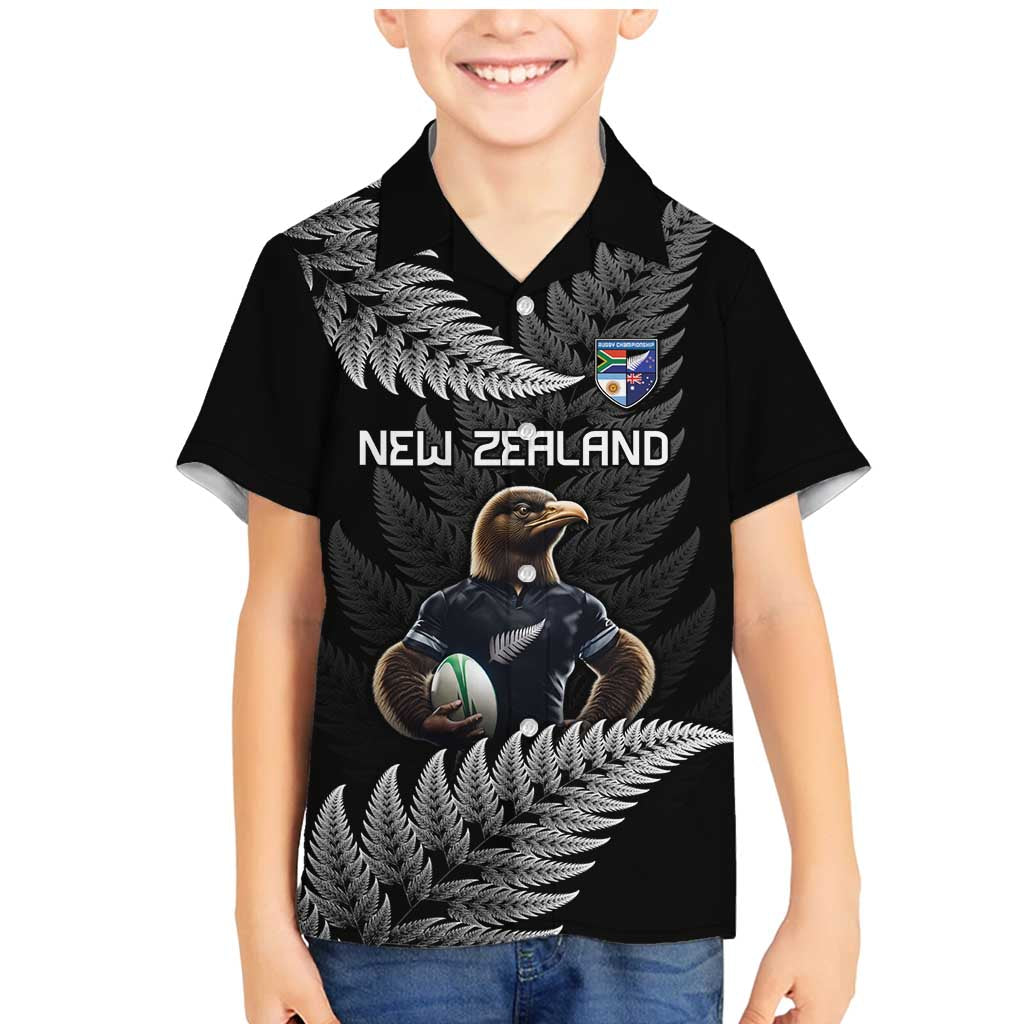 New Zealand Rugby Custom Family Matching Mermaid Dress and Hawaiian Shirt Glory Be To Black Silver-fern - Aussie Hoodie