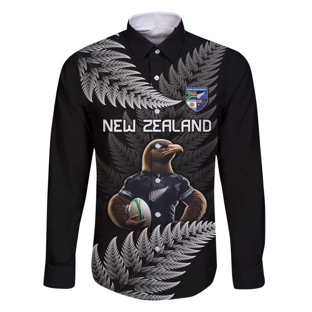 New Zealand Rugby Custom Family Matching Off Shoulder Short Dress and Hawaiian Shirt Glory Be To Black Silver-fern - Aussie Hoodie