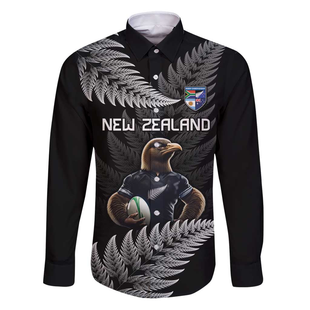 New Zealand Rugby Custom Family Matching Puletasi and Hawaiian Shirt Glory Be To Black Silver-fern - Aussie Hoodie