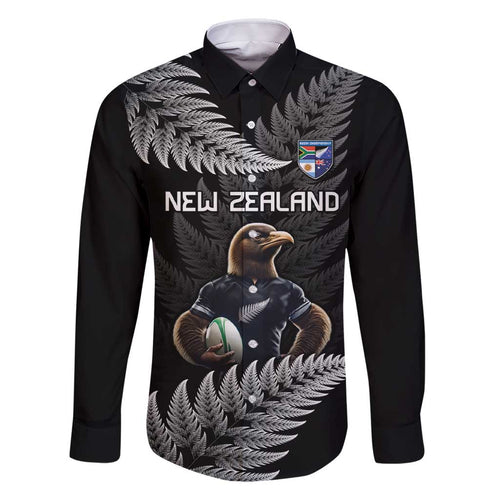 New Zealand Rugby Custom Family Matching Short Sleeve Bodycon Dress and Hawaiian Shirt Glory Be To Black Silver-fern - Aussie Hoodie