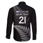 New Zealand Rugby Custom Family Matching Short Sleeve Bodycon Dress and Hawaiian Shirt Glory Be To Black Silver-fern - Aussie Hoodie