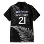 New Zealand Rugby Custom Family Matching Summer Maxi Dress and Hawaiian Shirt Glory Be To Black Silver-fern - Aussie Hoodie