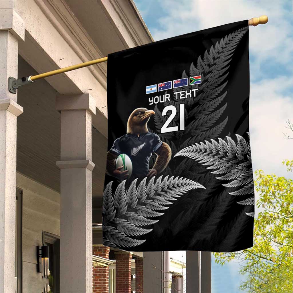New Zealand Rugby Custom Garden Flag Glory Be To Black Silver-fern - Aussie Hoodie