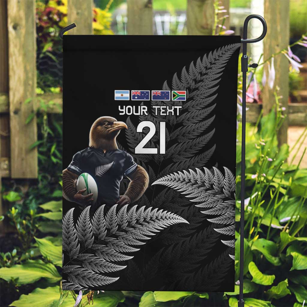 New Zealand Rugby Custom Garden Flag Glory Be To Black Silver-fern - Aussie Hoodie