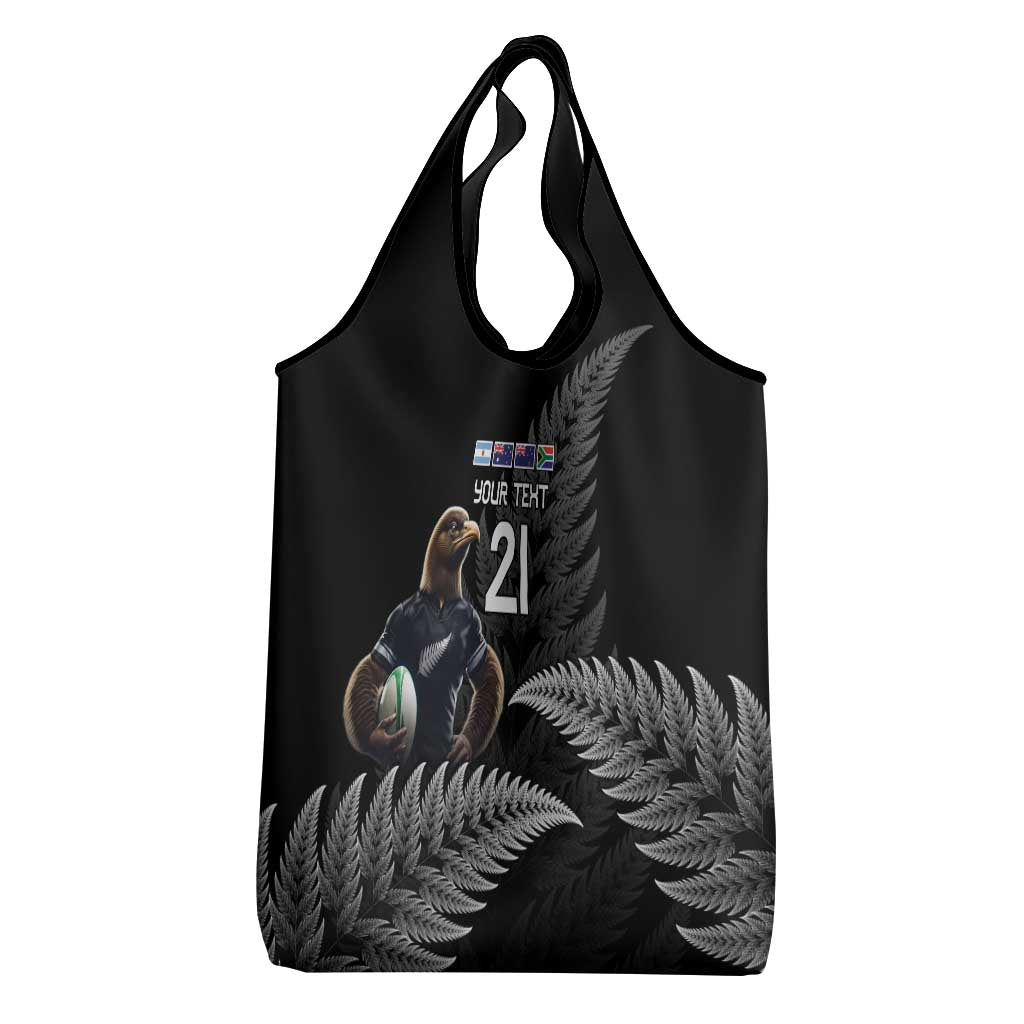 New Zealand Rugby Custom Grocery Bag Glory Be To Black Silver-fern - Aussie Hoodie