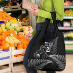 New Zealand Rugby Custom Grocery Bag Glory Be To Black Silver-fern - Aussie Hoodie