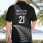 New Zealand Rugby Custom Hawaiian Shirt Glory Be To Black Silver-fern - Aussie Hoodie