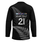 New Zealand Rugby Custom Hockey Jersey Glory Be To Black Silver-fern - Aussie Hoodie
