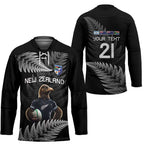 New Zealand Rugby Custom Hockey Jersey Glory Be To Black Silver-fern - Aussie Hoodie