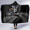 New Zealand Rugby Custom Hooded Blanket Glory Be To Black Silver-fern - Aussie Hoodie