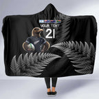 New Zealand Rugby Custom Hooded Blanket Glory Be To Black Silver-fern - Aussie Hoodie