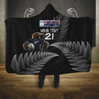 New Zealand Rugby Custom Hooded Blanket Glory Be To Black Silver-fern - Aussie Hoodie