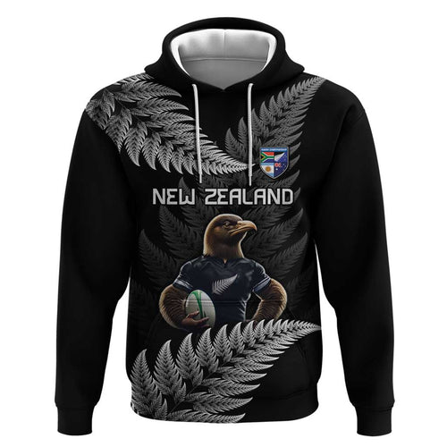 New Zealand Rugby Custom Hoodie Glory Be To Black Silver-fern - Aussie Hoodie