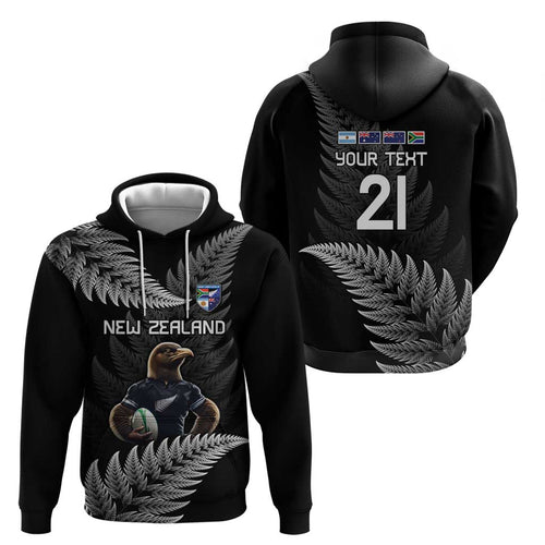 New Zealand Rugby Custom Hoodie Glory Be To Black Silver-fern - Aussie Hoodie