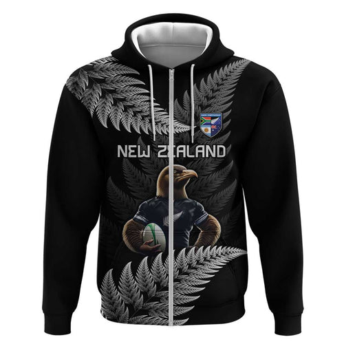 New Zealand Rugby Custom Hoodie Glory Be To Black Silver-fern - Aussie Hoodie