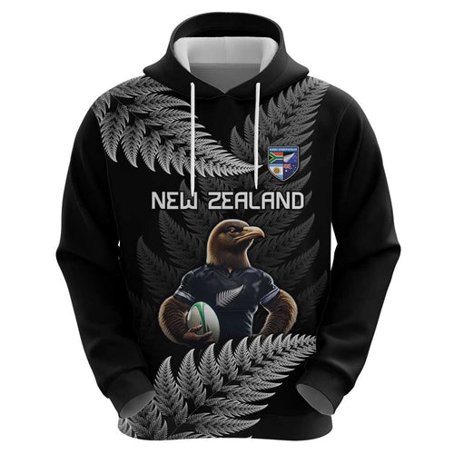 New Zealand Rugby Custom Hoodie Glory Be To Black Silver-fern - Aussie Hoodie
