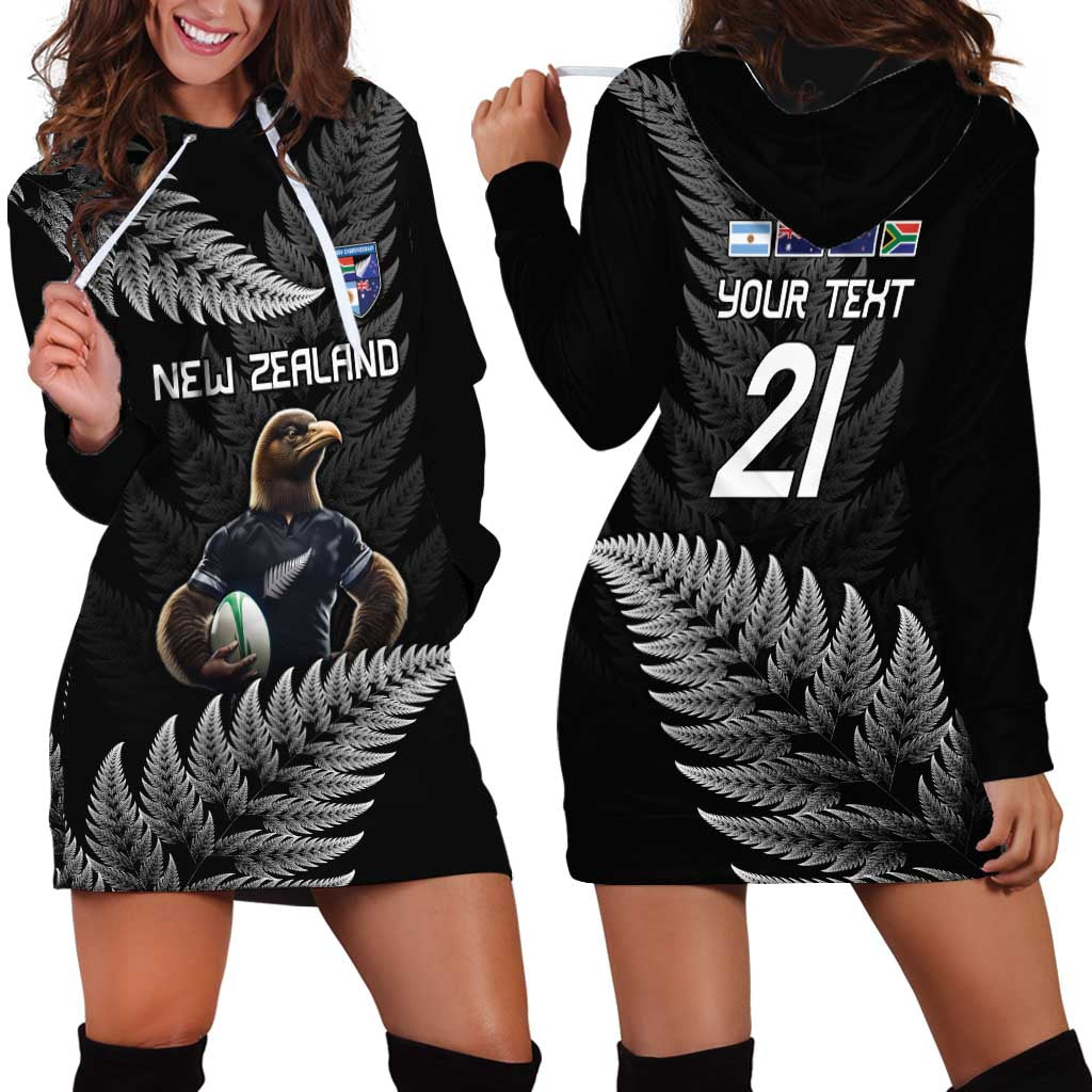 New Zealand Rugby Custom Hoodie Dress Glory Be To Black Silver-fern - Aussie Hoodie
