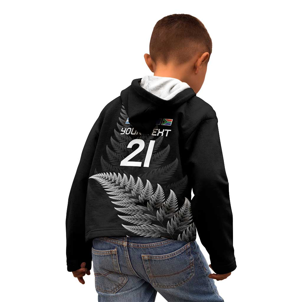New Zealand Rugby Custom Kid Hoodie Glory Be To Black Silver-fern - Aussie Hoodie