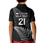 New Zealand Rugby Custom Kid Polo Shirt Glory Be To Black Silver-fern - Aussie Hoodie