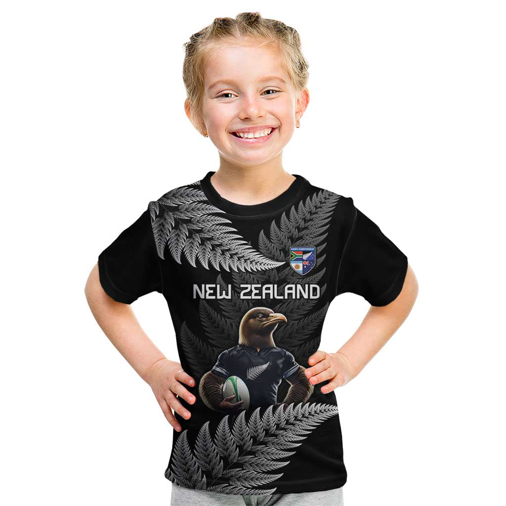 New Zealand Rugby Custom Kid T Shirt Glory Be To Black Silver-fern - Aussie Hoodie