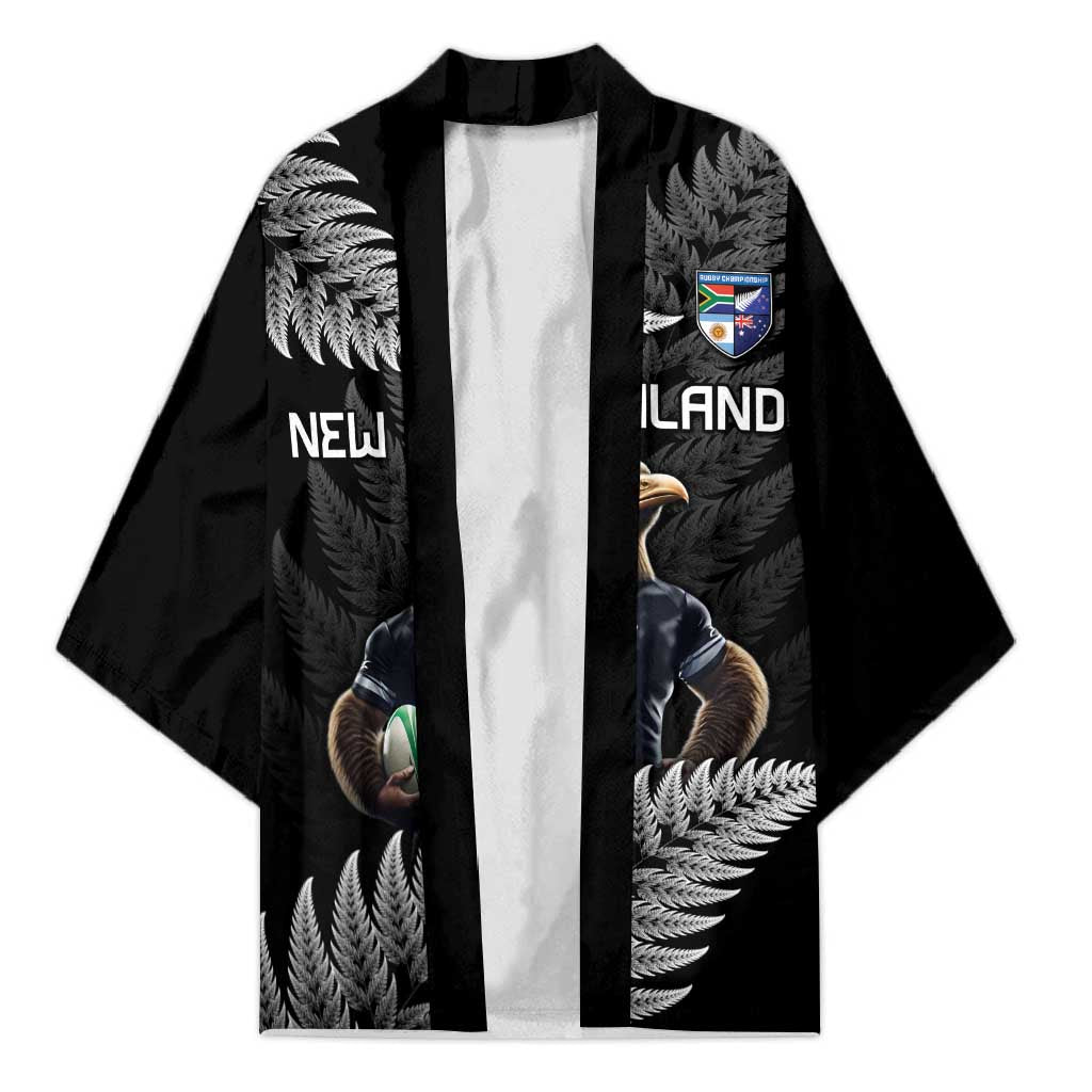 New Zealand Rugby Custom Kimono Glory Be To Black Silver-fern - Aussie Hoodie