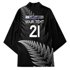 New Zealand Rugby Custom Kimono Glory Be To Black Silver-fern - Aussie Hoodie
