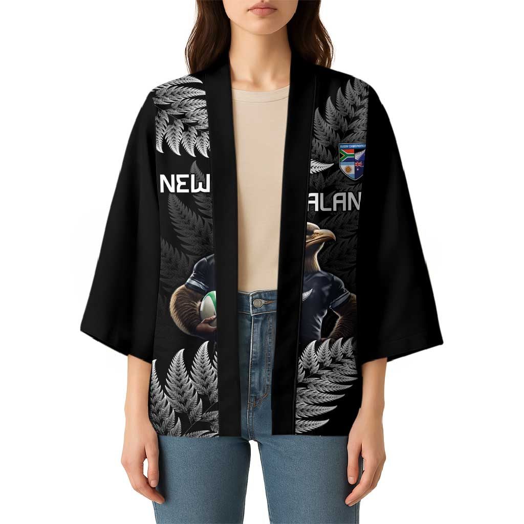 New Zealand Rugby Custom Kimono Glory Be To Black Silver-fern - Aussie Hoodie